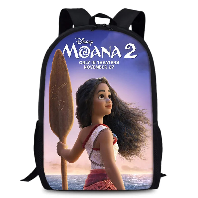 Disney Moana 2 Backpack for Students Anime Cartoon Fashion Schoolbags Boys Girls High-capacity Backpacks Fashion School Supplies